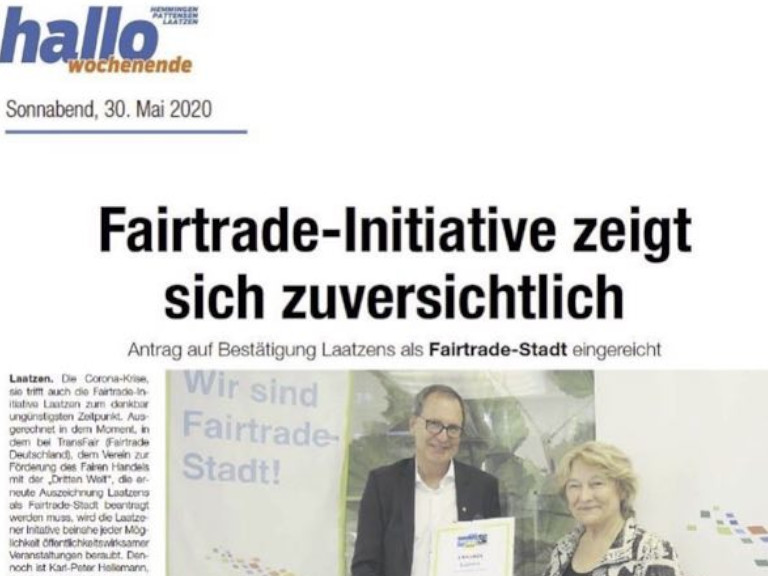 Fairtrade-Auszeichnung für Laatzen steht zur Bestätigung an